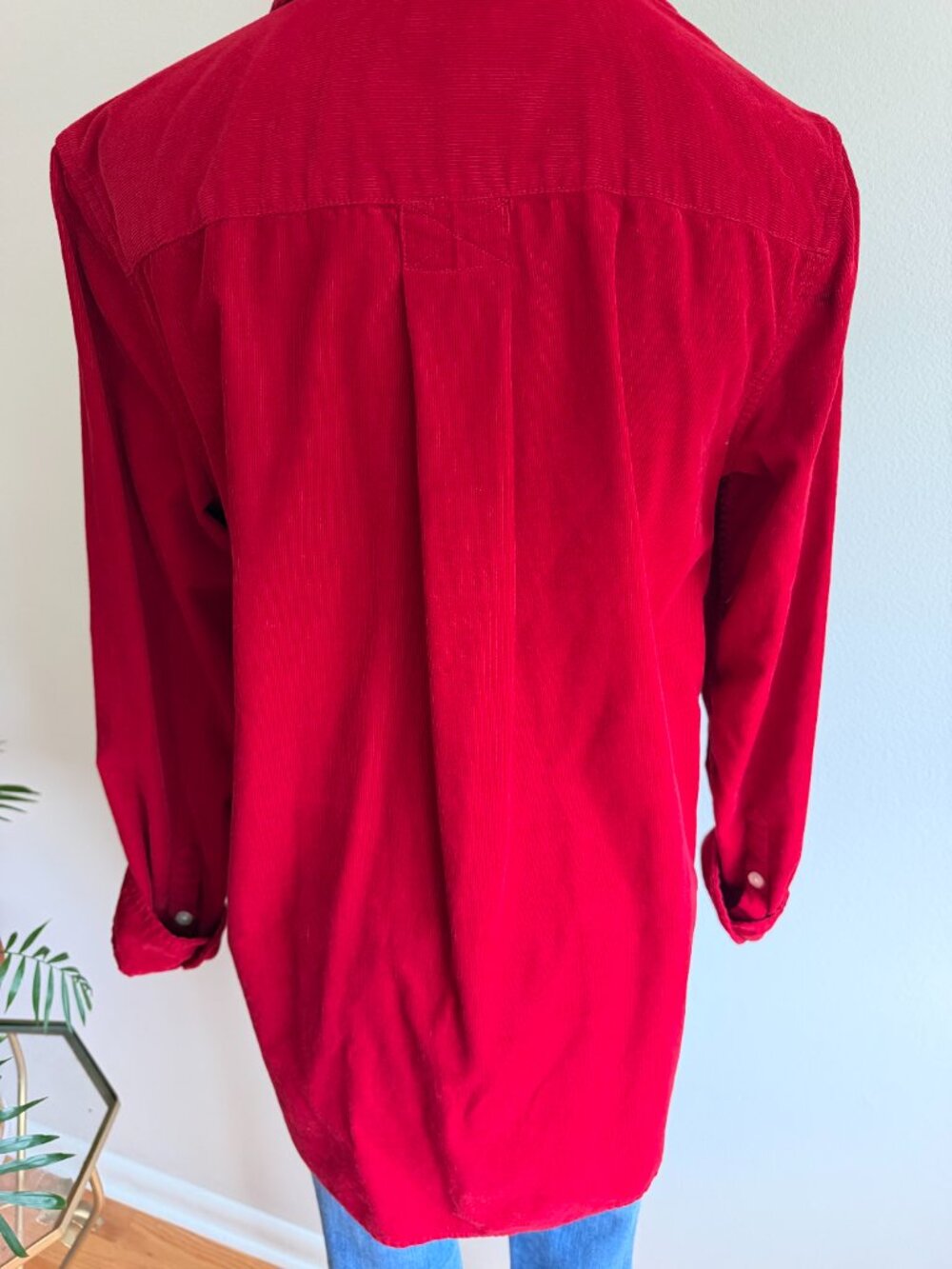 NWOT Talbots Wine Red 100% Cotton Button-Down Shirt Size Medium - Picture 4 of 11